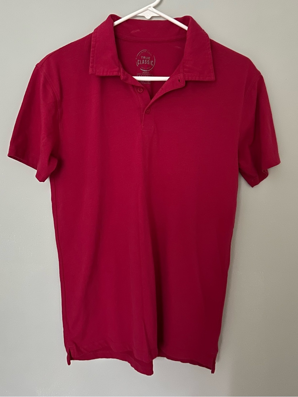 True Classic Men's Berry Red Polo